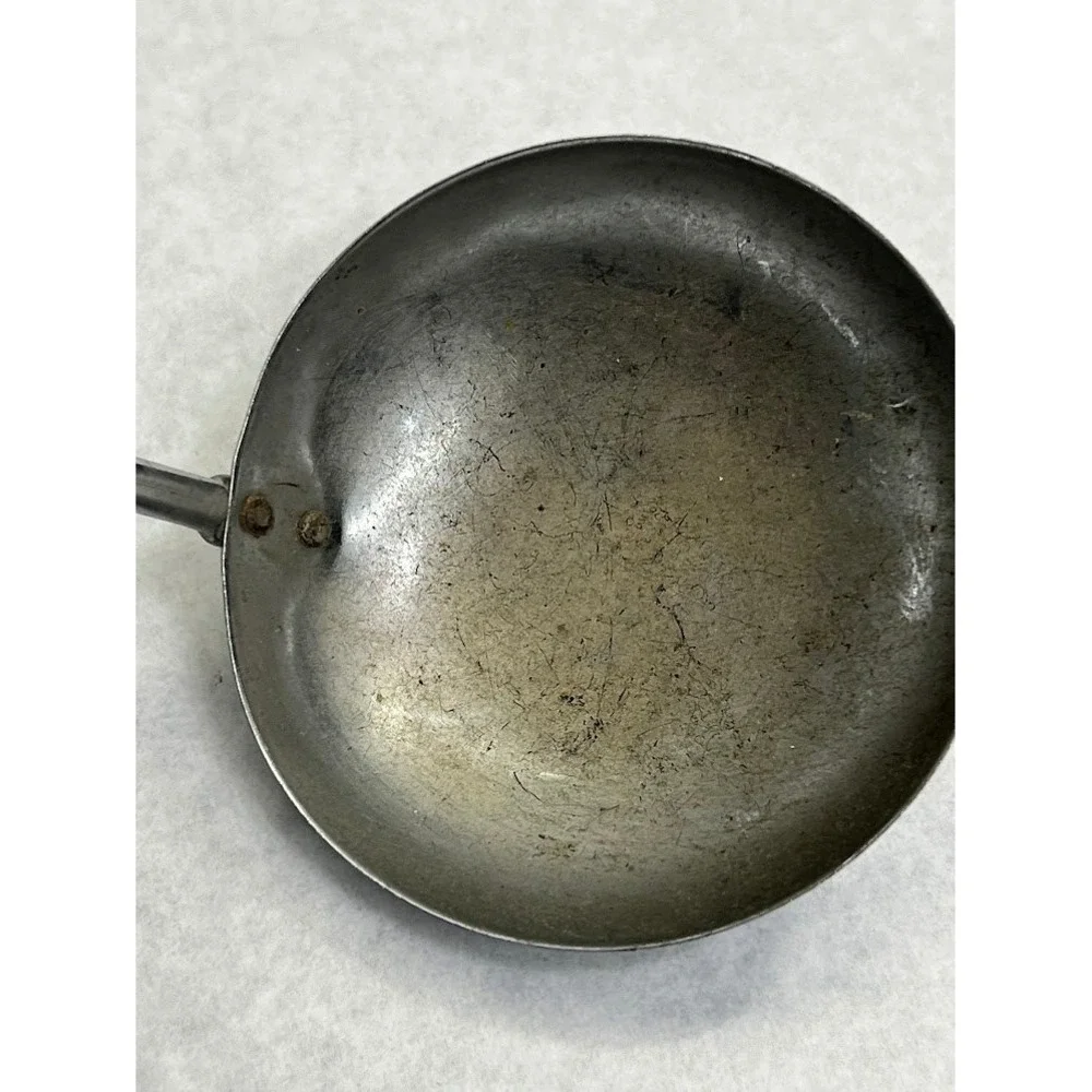 Vintage EKCO USA Chrome Soup Ladle Wood Handle Retro Kitchen Utensil 11.5 inch
